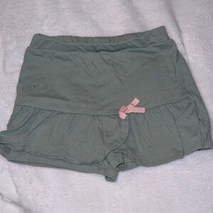 Green Top with Pink Bow Accent